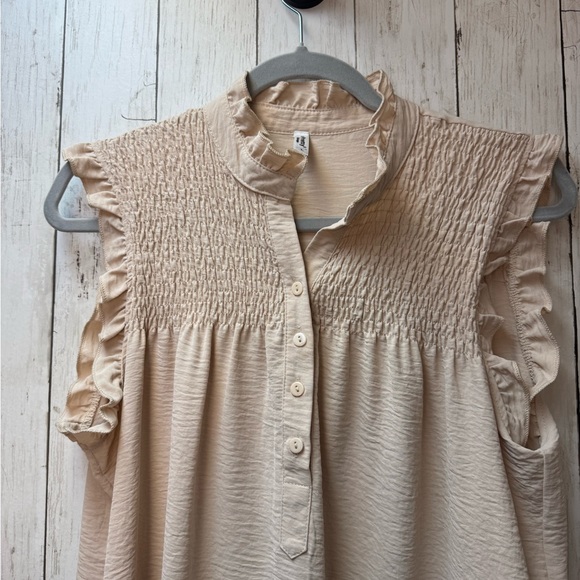ePretty Beige Ruffle Blouse - Picture 5 of 10